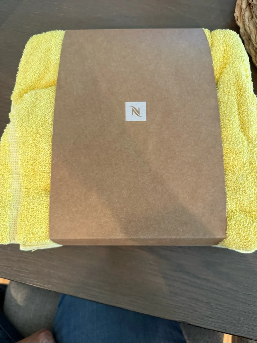 Nespresso Limited Edition Yellow Graphic Beach Towel